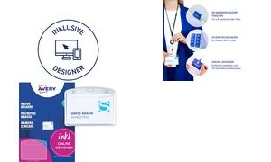 AVERY Namensschilder-Tasche, 90 x 60 mm, transparent