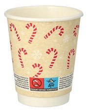 PAPSTAR Papp-Trinkbecher "Candy Canes", 0,2 l