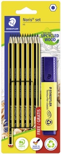 STAEDTLER Bleistift-Set Noris + GRATIS Textmarker