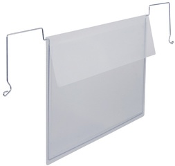 DURABLE Drahtbügeltasche mit Klappe, A4 quer, aus PP