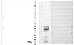 DURABLE Kunststoff-Register, A-Z, A4, 20-teilig, weiß