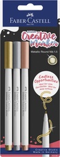 FABER-CASTELL Creative Marker GOLDFABER, 3er Blister