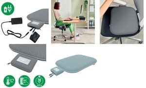 LEITZ Beheizbares Sitzkissen iComfi, grau