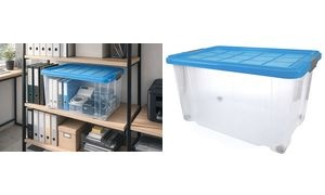 Peggy Perfect Aufbewahrungsbox mit Deckel & Rollen, 55 Liter