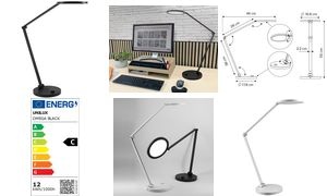 UNiLUX LED-Tischleuchte OMEGA, Standfuß, weiß