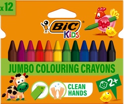 BIC Dreikant-Wachsmalkreide Plastidecor Triangle, 12er Etui