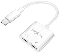 LogiLink USB-C - 2x USB-C Adapterkabel, 150 mm, weiß