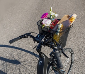 FISCHER Fahrrad-Lenkerkorb E-Bike PLUS, schwarz