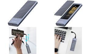 LogiLink USB 3.2 Gen 2x2-Gehäuse für M2 NVMe & SATA SSD