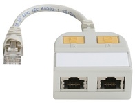 Telegärtner T-Adapter mit Kabelanschluß Kat.5e, 10BaseT/ISDN