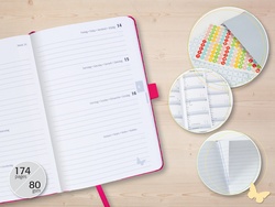 sigel Buchkalender Jolie Beauty 2026 "Summer Linear Leaves"