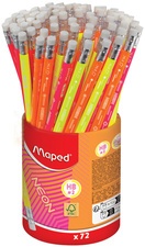 Maped Bleistift NEON, mit Radierer, HB, 72er Köcher