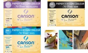 CANSON Zeichenpapier Mi-Teintes, DIN A3, Pastell Farben