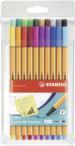 STABILO Fineliner point 88, 25er Kunststoffetui