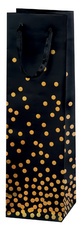 SUSY CARD Flaschentüte "Dots gold", für 1 Flasche