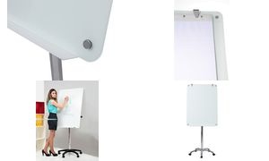 Bi-Office Glas-Flipchart, mobil, magnethaftend