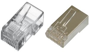 DIGITUS RJ45 Stecker für Rundkabel, Kat. 5e, geschirmt