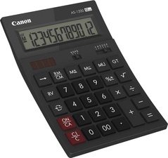 Canon Tischrechner AS-1200, Solar-/ Batteriebetrieb, schwarz