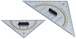 WEDO Geometriedreieck, Hypotenuse 250 mm, abnehmbarer Griff