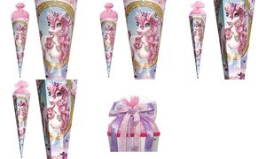 ROTH Schultüte "Einhorn Beauty", eckig, 850 mm