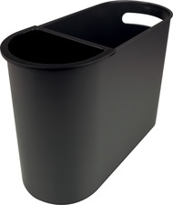helit Papierkorb "the oval", 22 Liter, PS, schwarz