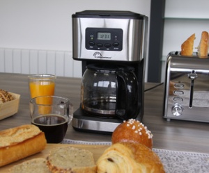 Little balance Kaffeemaschine Café Control, silber / schwarz