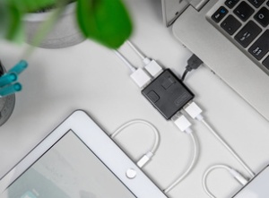 DIGITUS USB 2.0 Hub, 4-Port, schwarz