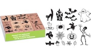 HEYDA Motivstempel-Set "Halloween", in Klarsicht-Box