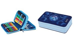 herlitz Schüleretui Doppel "Dolphin Ride", 23-teilig