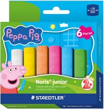 STAEDTLER Straßenmalkreide Noris junior Peppa, 6er Etui