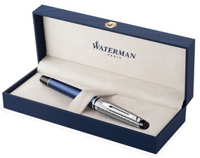 WATERMAN Füllhalter Expert Deluxe, metall - blau C.C.