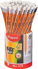 Maped Bleistift BLACK'PEPS, mit Radierer, 72er Köcher