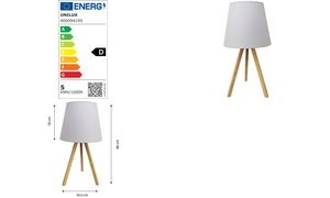 UNiLUX LED-Tischleuchte KATY, weiß / bambus