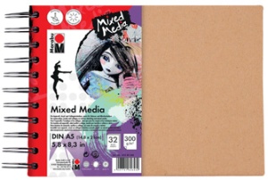 Marabu Spiralbuch "Mixed Media", DIN A4, 300 g/qm, 32 Blatt