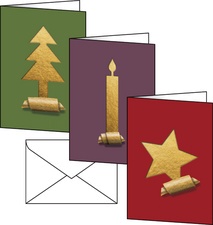 sigel Weihnachtskarten-Set "Cut-out style", DIN lang
