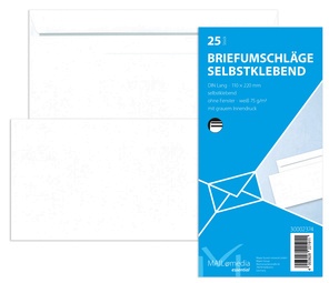 MAILmedia Briefumschlag Offset weiß, DL, ohne Fenster