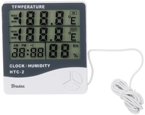 Bradas Wetterstation mit Außentemperatursensor WHITE LINE