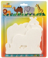 Hama Stiftplatten "Elefant, Giraffe, Löwe, Kamel"