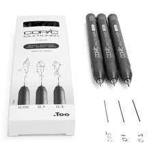COPIC Fineliner MULTILINER, schwarz, 3er Set