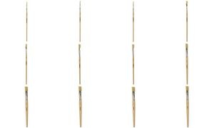 kangaro Borstenpinsel, flach, Größe 12, unlackiertes Holz