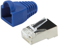 LogiLink RJ45 Stecker, Kat.5e, mit Knickschutztülle, grau