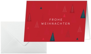 sigel Weihnachtskarte "Ruby Pines", A6 quer (A5)