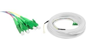 DIGITUS FTTH Drop Kabel, Singlemode, 4 Fasern, 4 LC/APC, 30m