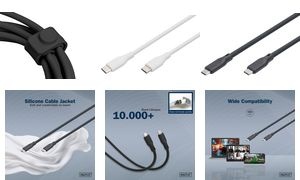 DIGITUS USB 2.0 Silikon-Anschlusskabel, USB-C, 1,0 m, sw