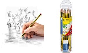 STAEDTLER Bleistift Noris, 12er Promopack + Radierer