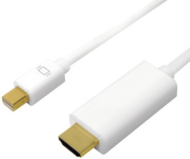 LogiLink Mini DisplayPort - HDMI Kabel, 4K, weiß, 3,0 m