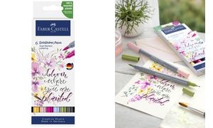 FABER-CASTELL Aquarellmarker GOLDFABER, 6er Etui Lettering