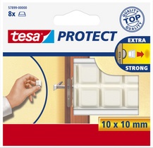 tesa Protect Schutzpuffer, quadratisch, 10 x 10 mm, weiß