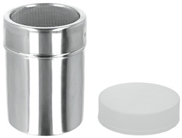 metaltex Puderzucker-/Kakao-Streudose, Inox, silber