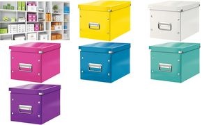 LEITZ Ablagebox Click & Store WOW Cube M, eisblau